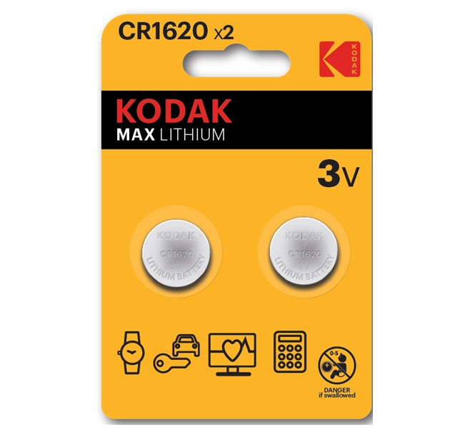 Pilhas Kodak Ultra Lítio CR1620 (Pack 2)