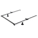 2 aluminium extensible roller CRUZ supports + 80 cm inox roller