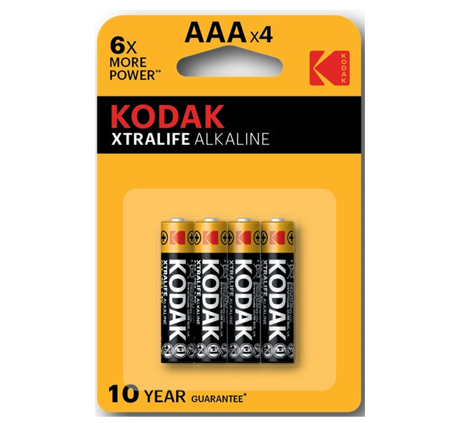 Pilhas Kodak Xtralife Alcalina LR3 AAA (Pack 4)