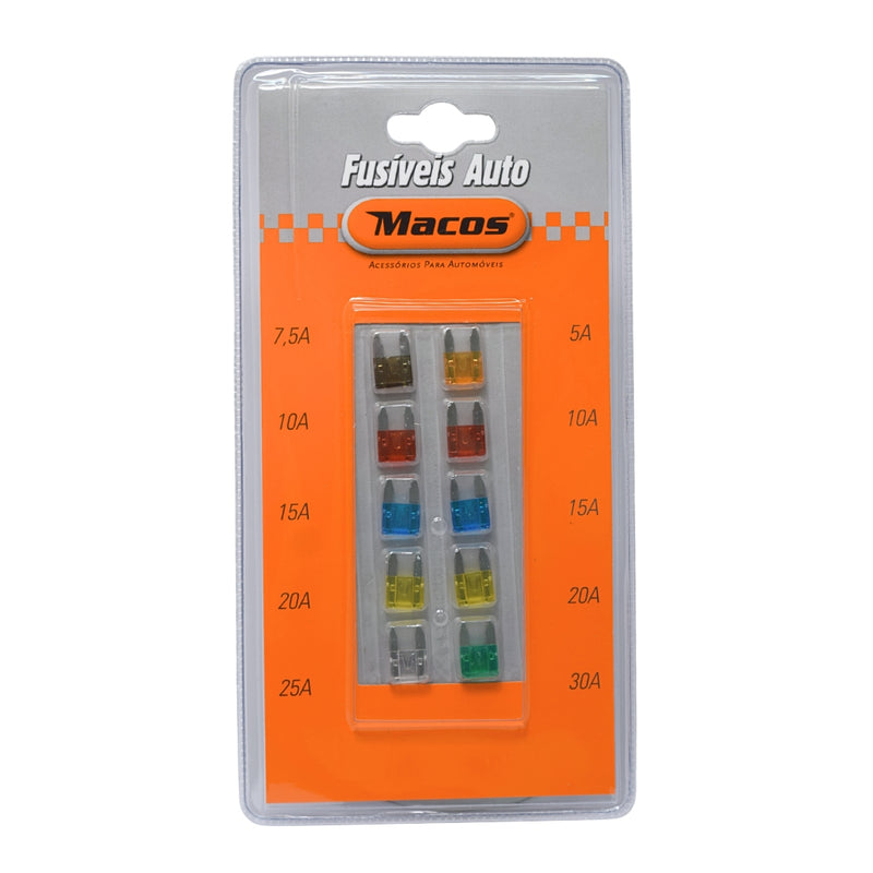 Kit Fusíveis Auto Tipo Ficha (10)