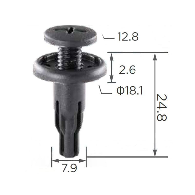 Molas de Fixação em Plástico C122 (embalagem com 50 molas)