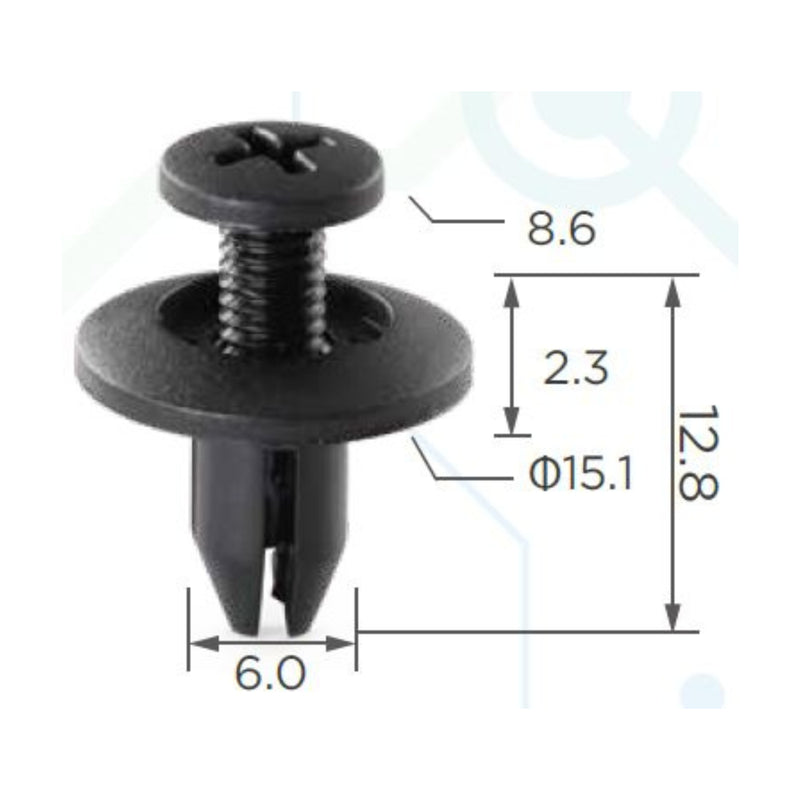 Molas de Fixação em Plástico C135 (embalagem com 50 molas)