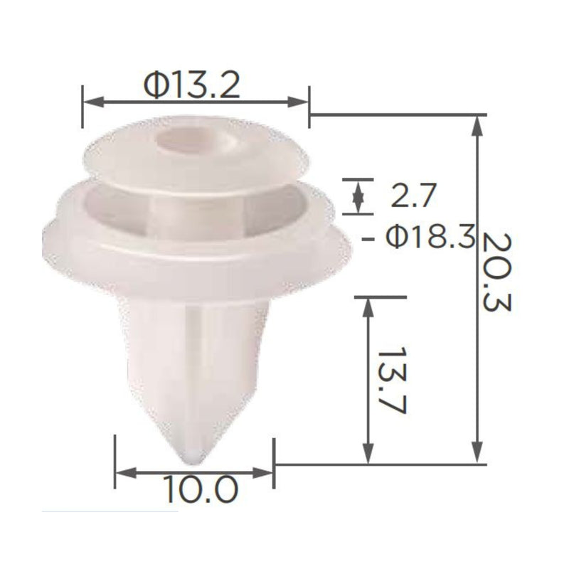 Molas de Fixação em Plástico C391 (embalagem com 50 molas)