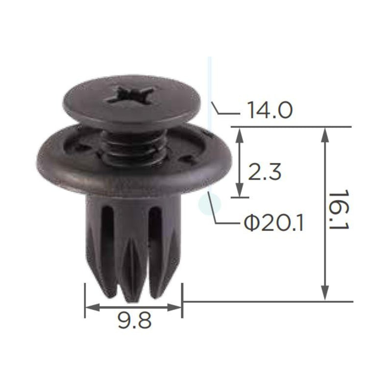 Molas de Fixação em Plástico C570 (embalagem com 50 molas)