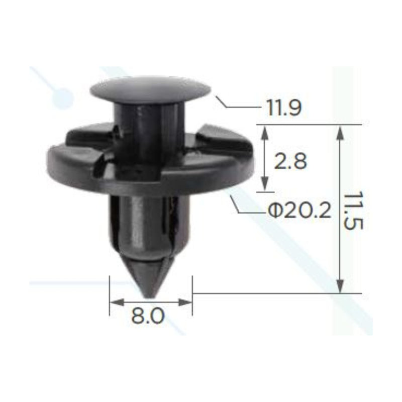 Molas de Fixação em Plástico C88 (embalagem com 50 molas)