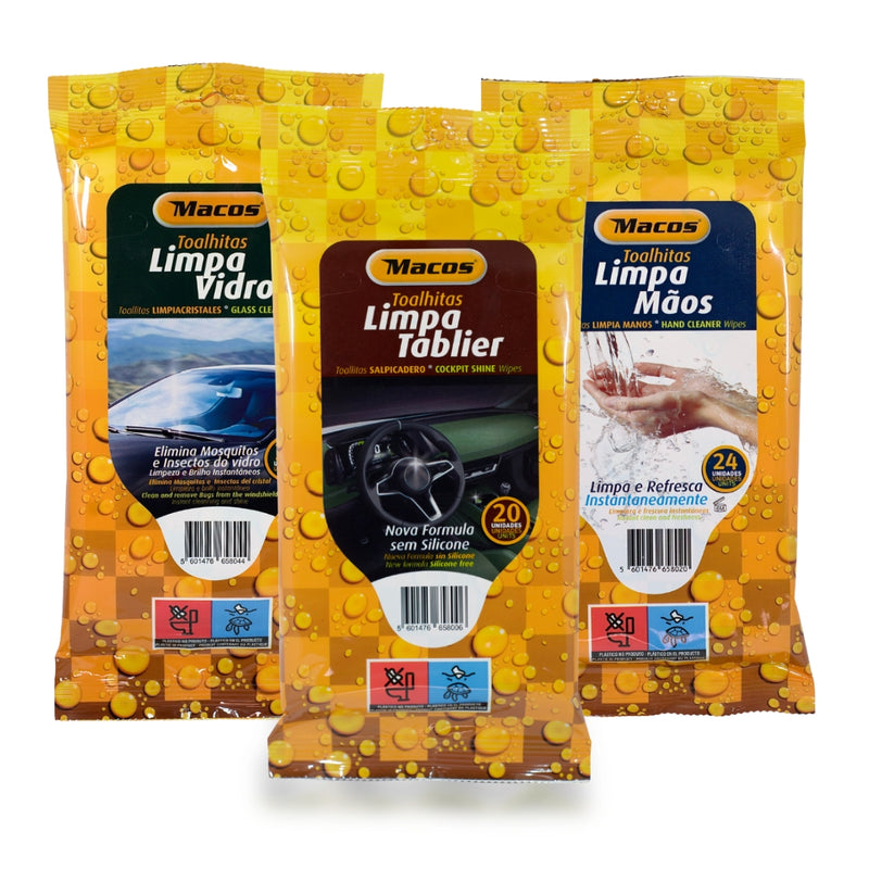 Pack Toalhitas: Limpa Tablier, Mãos e Vidros