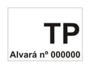 Placa de Alvará (TP) Acrílica Gravada