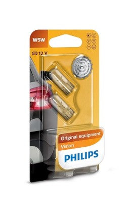 Lâmpadas Philips Vision 12V 5W W2,19x9,5d (2)