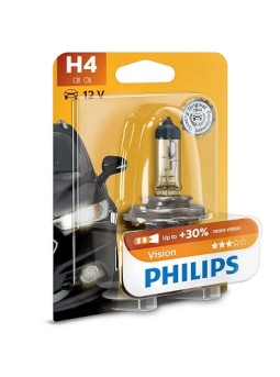 Lâmpada Philips Vision 12V 60/55W H4+30% (1)
