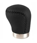 Manete de Velocidades em Pele Preta para Veículos com Anilha de Marcha-Atrás