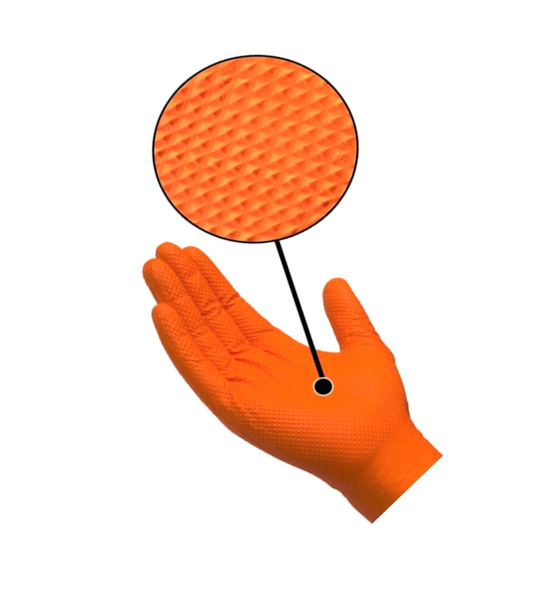 Luvas Nitrilo Laranja Ultragrip Tamanho M (Cx.50 unidades)