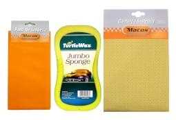 Pack: Esponja Jumbo + Pano Limpeza + Camurça Sintética Pack Esponja Jumbo + Pano Limpeza + Camurça Sintética