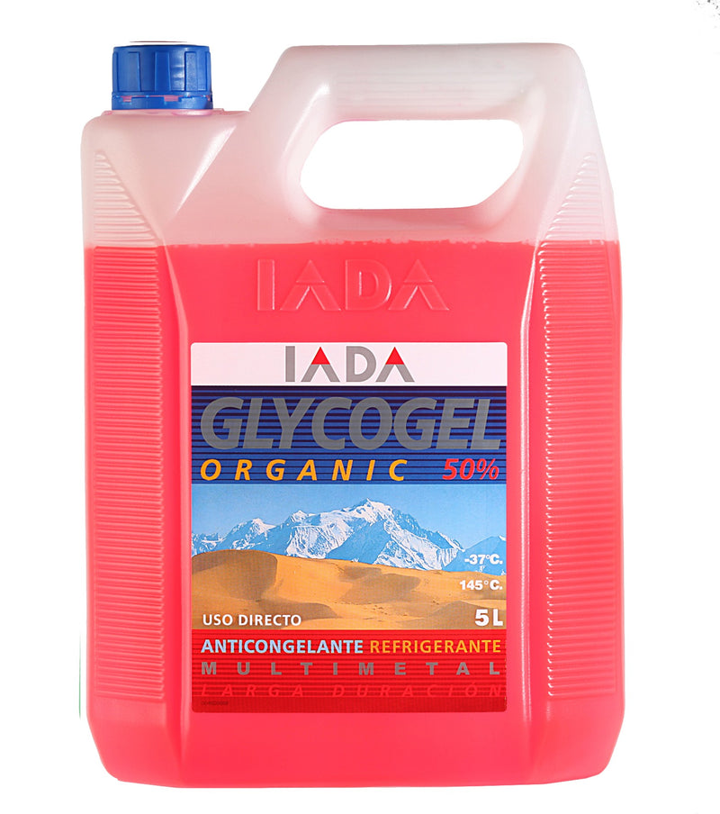 Anticongelante Refrigerante Rosa Glycogel Orgânico Multimetal 50% (-37ºC) 5 Litros IADA